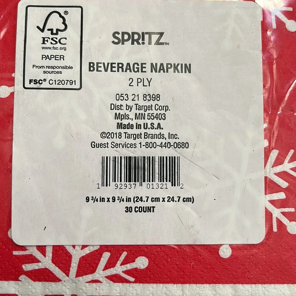 Spritz SnowFlake Napkins